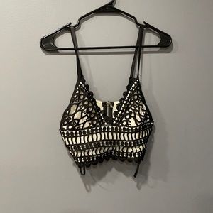 Crop top Size S, Black and Tan . Never worn